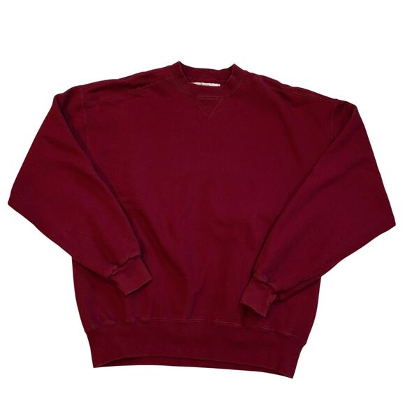 Vintage LL Bean Russell Sweatshirt Mens XL Red Crew Neck Blank Made in USA 90s - Picture 1 of 8